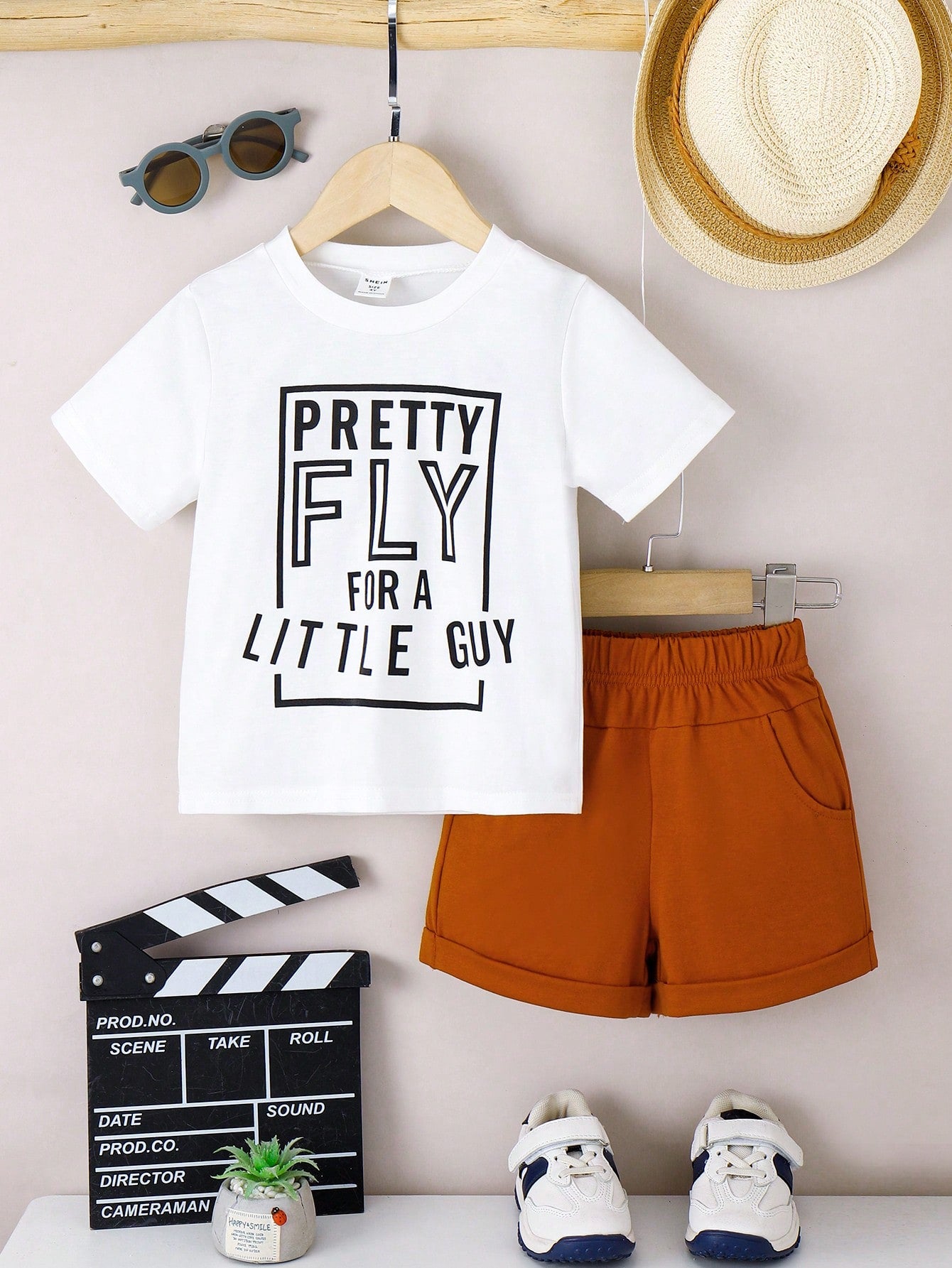 Letter Graphic Tee & Shorts