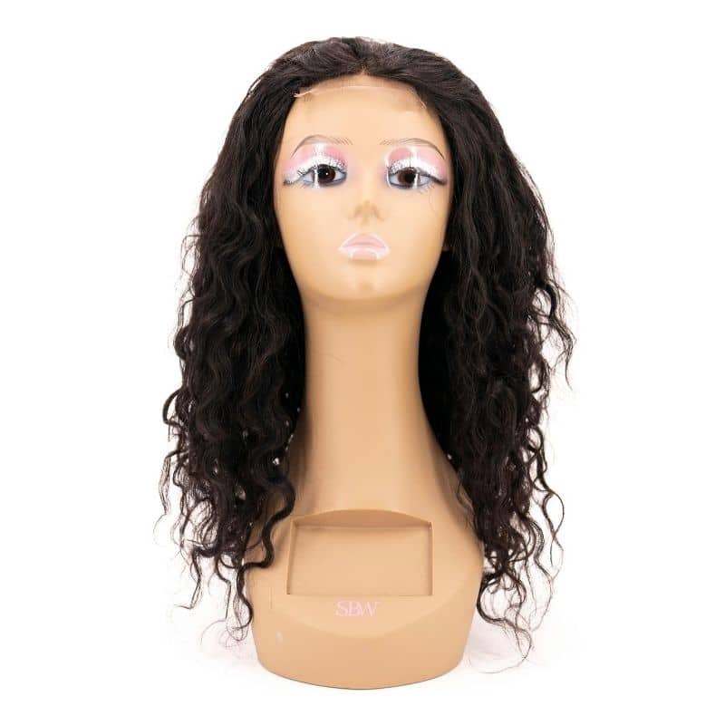 Messy Curl Transparent Closure Wig